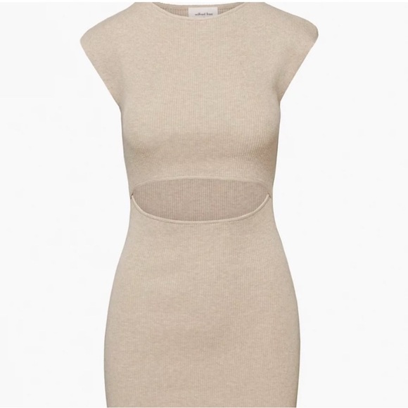 Wilfred Free ribbed Cut-Out Knit Tank Mini Dress Size XXS - Picture 3 of 5